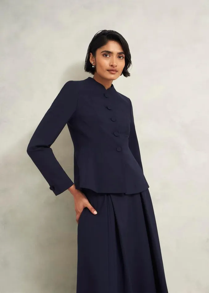 Coats and Jackets Women HOBBS Berkeley Jacket With Wool Navy