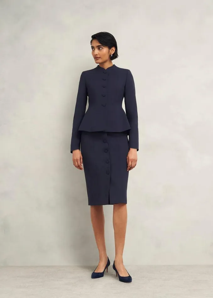 Coats and Jackets Women HOBBS Berkeley Jacket With Wool Navy
