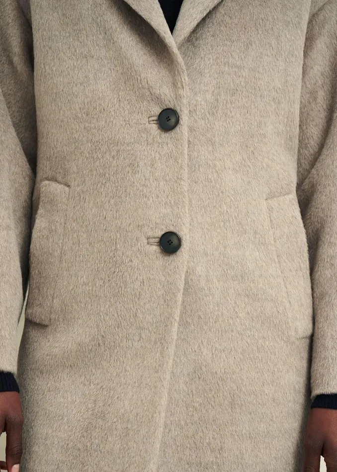 Coats and Jackets Women HOBBS Bhavina Wool Blend Coat Neutral