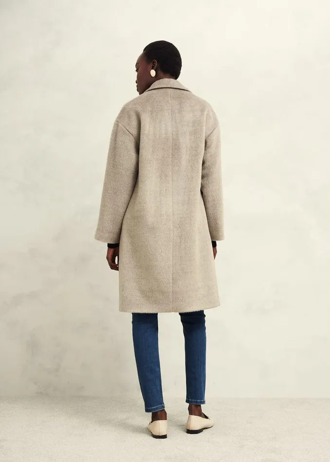 Coats and Jackets Women HOBBS Bhavina Wool Blend Coat Neutral