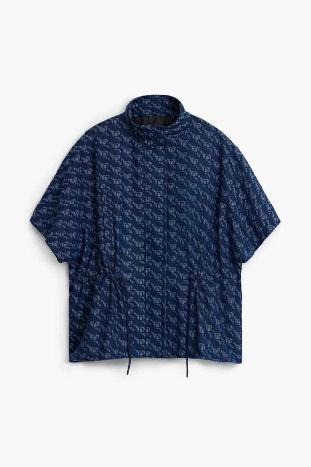 Coats And Jackets Women Desigual Geometric Pattern Poncho Blue