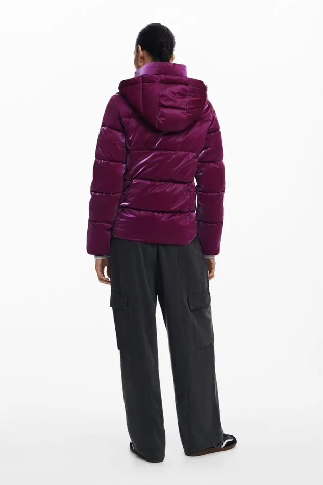 Coats And Jackets Women Desigual Padded Coat With Hood Red