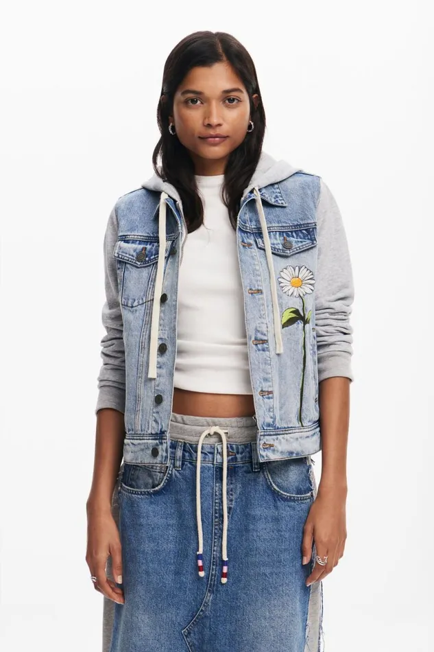 Coats And Jackets Women Desigual Trucker Denim Jacket Blue