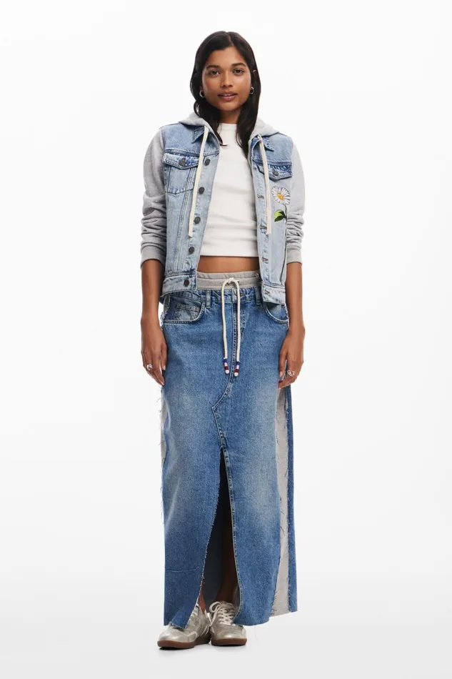 Coats And Jackets Women Desigual Trucker Denim Jacket Blue