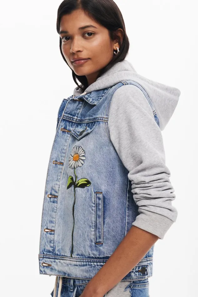 Coats And Jackets Women Desigual Trucker Denim Jacket Blue
