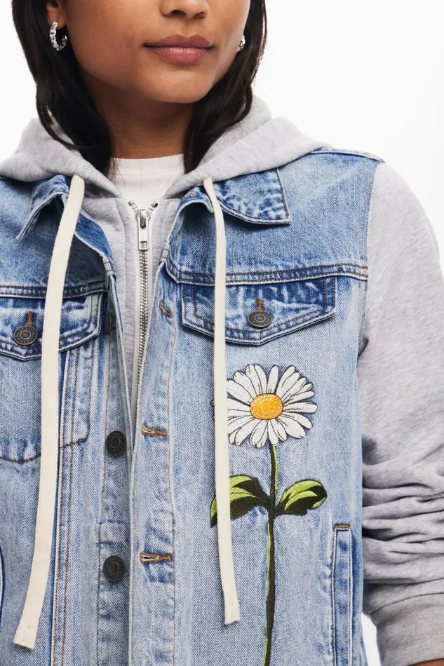 Coats And Jackets Women Desigual Trucker Denim Jacket Blue