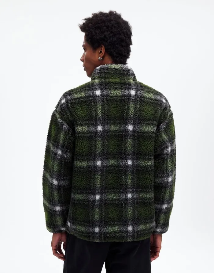 Coats Jackets Men Madewell Gramicci Shadow Plaid Sherpa Jacket Olive Shadow Plaid