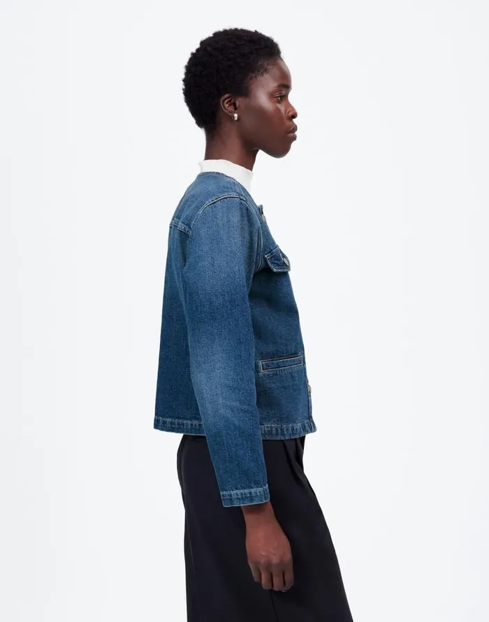 Coats Jackets Women Madewell Denim Lady Jacket In Plymouth Wash Plymouth Wash