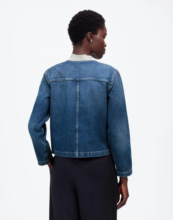Coats Jackets Women Madewell Denim Lady Jacket In Plymouth Wash Plymouth Wash