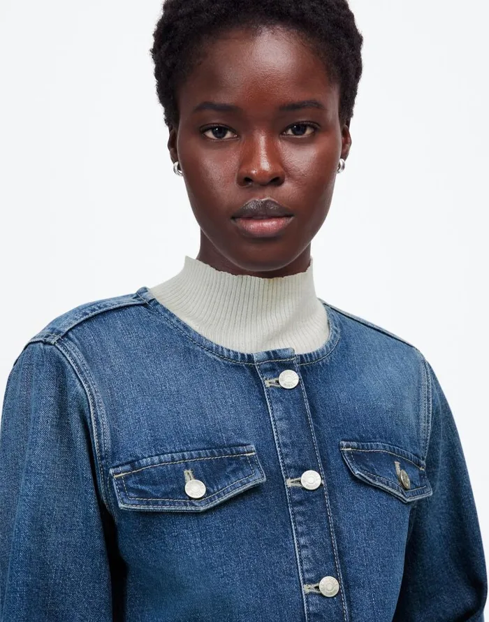 Coats Jackets Women Madewell Denim Lady Jacket In Plymouth Wash Plymouth Wash