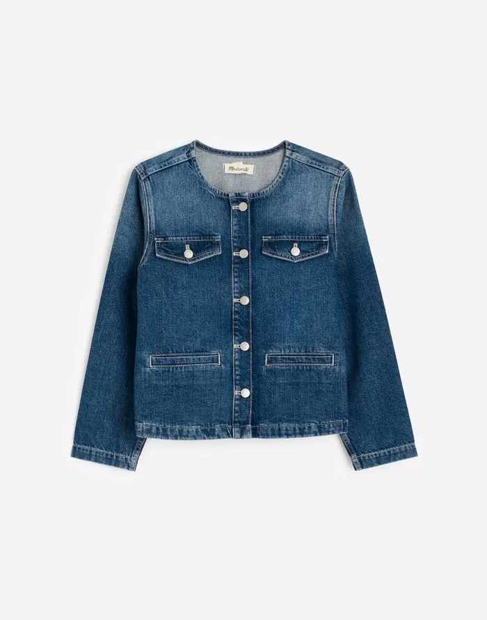 Coats Jackets Women Madewell Denim Lady Jacket In Plymouth Wash Plymouth Wash