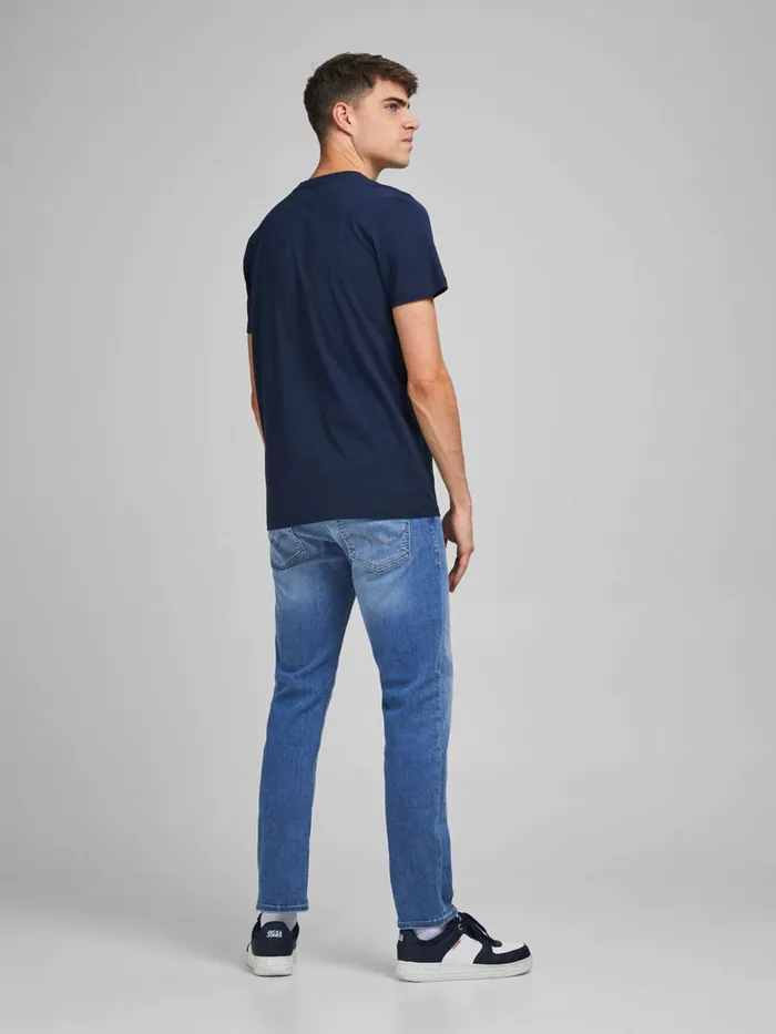 Comfort Jeans JACK and JONES Mens MIKE ORIGINAL AM 815 COMFORT FIT JEANS Blue Blue Denim