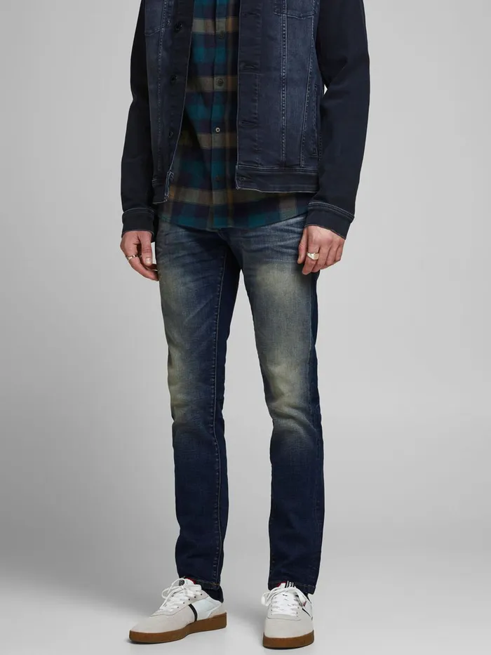 Comfort Jeans JACK and JONES Mens MIKE SPENCER BL 937 COMFORT FIT JEANS Blue Blue Denim