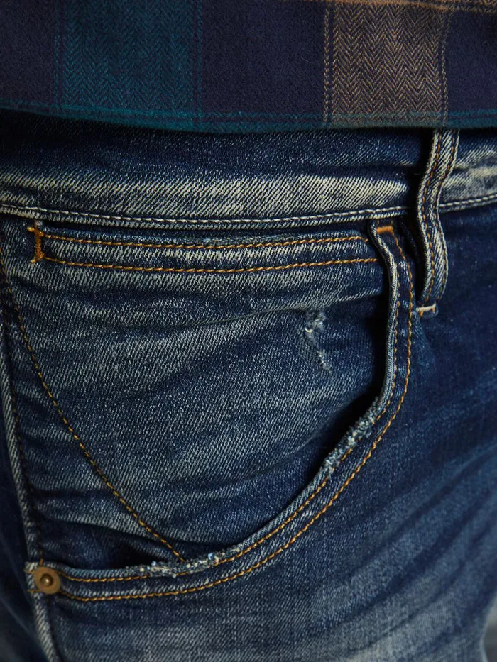 Comfort Jeans JACK and JONES Mens MIKE SPENCER BL 937 COMFORT FIT JEANS Blue Blue Denim