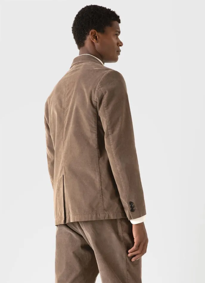 Corduroy Blazer Dark Stone Men SUNSPEL Suits