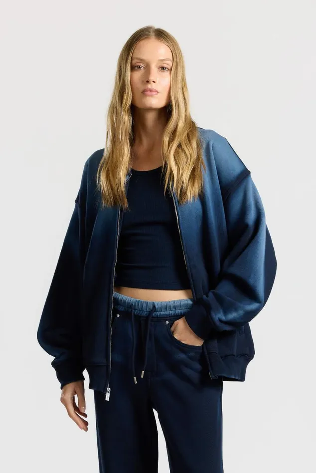 COTTON CITIZEN Berlin Bomber Jacket Navy Cast Men Sweatshirts