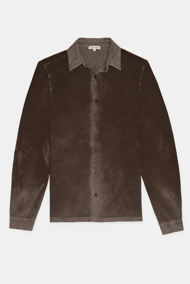 COTTON CITIZEN Presley Buttondown Vintage Espresso Men Shirts