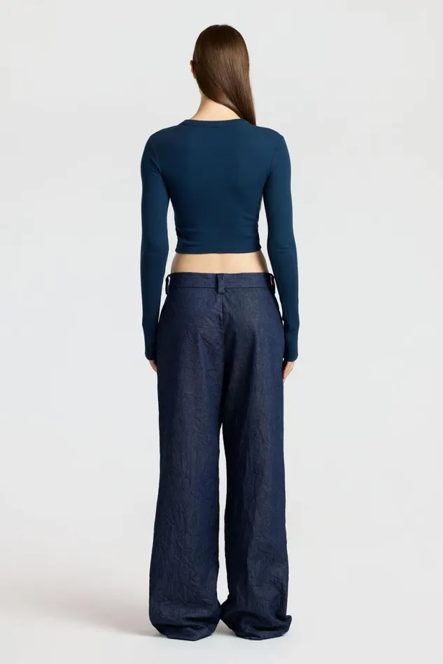 COTTON CITIZEN Verona Crop Shirt Harbor Women Shirts