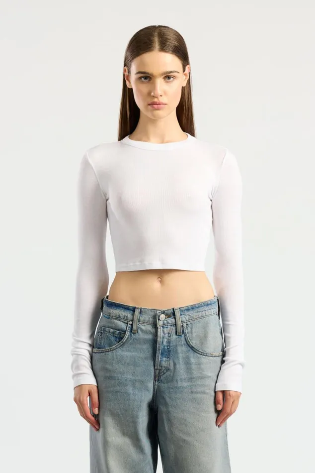 COTTON CITIZEN Verona Crop Shirt White Women Shirts