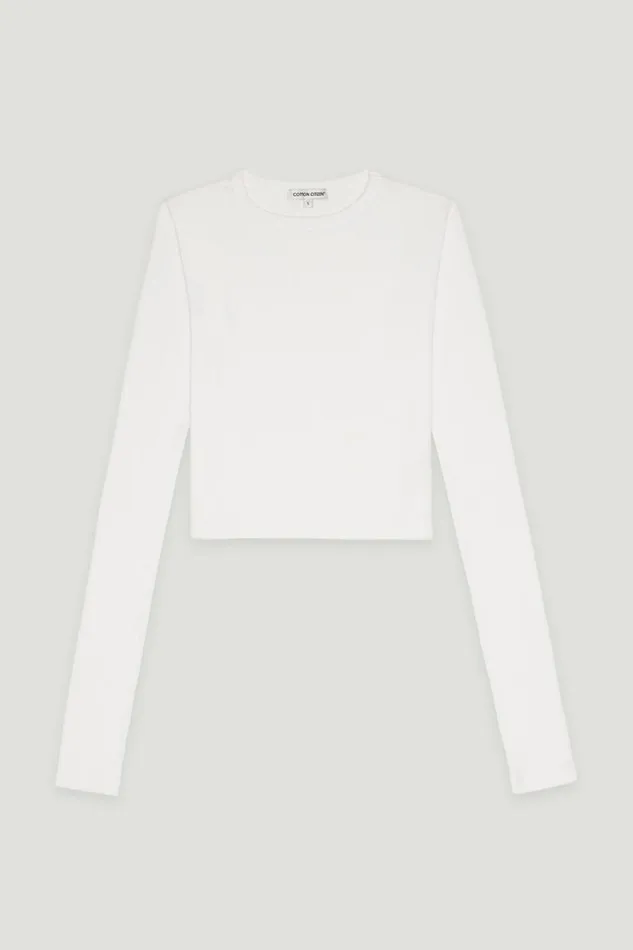 COTTON CITIZEN Verona Crop Shirt White Women Shirts