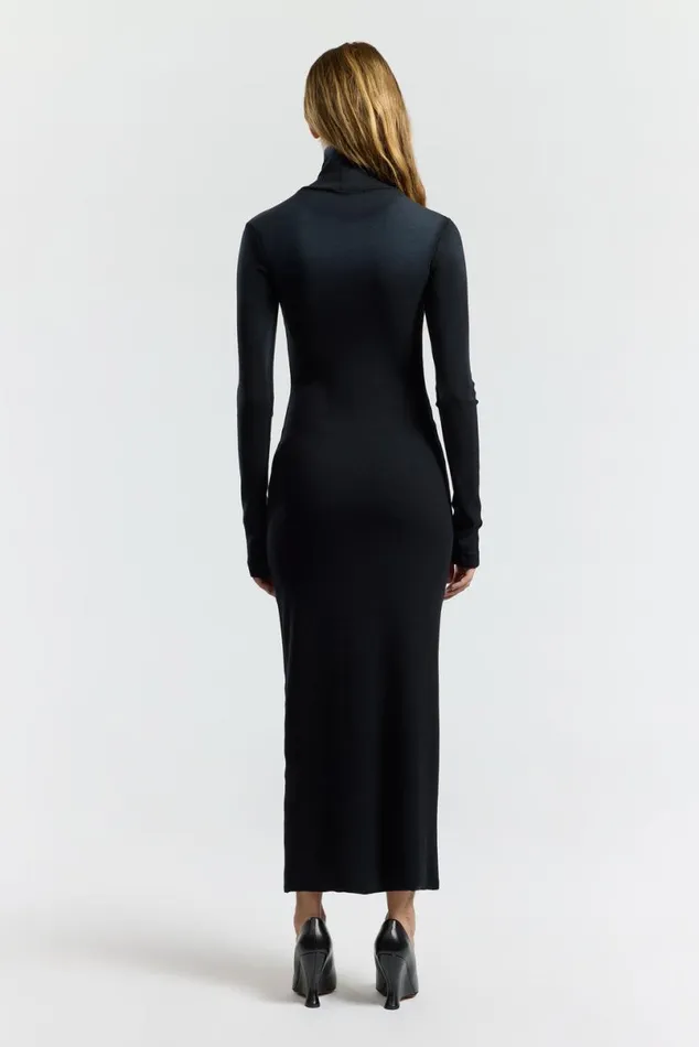 COTTON CITIZEN Verona Turtleneck Maxi Dress Black Cast Women Dresses Skirts COTTON CITIZEN Verona Turtleneck Maxi Dress Black Cast Women Dresses Skirts