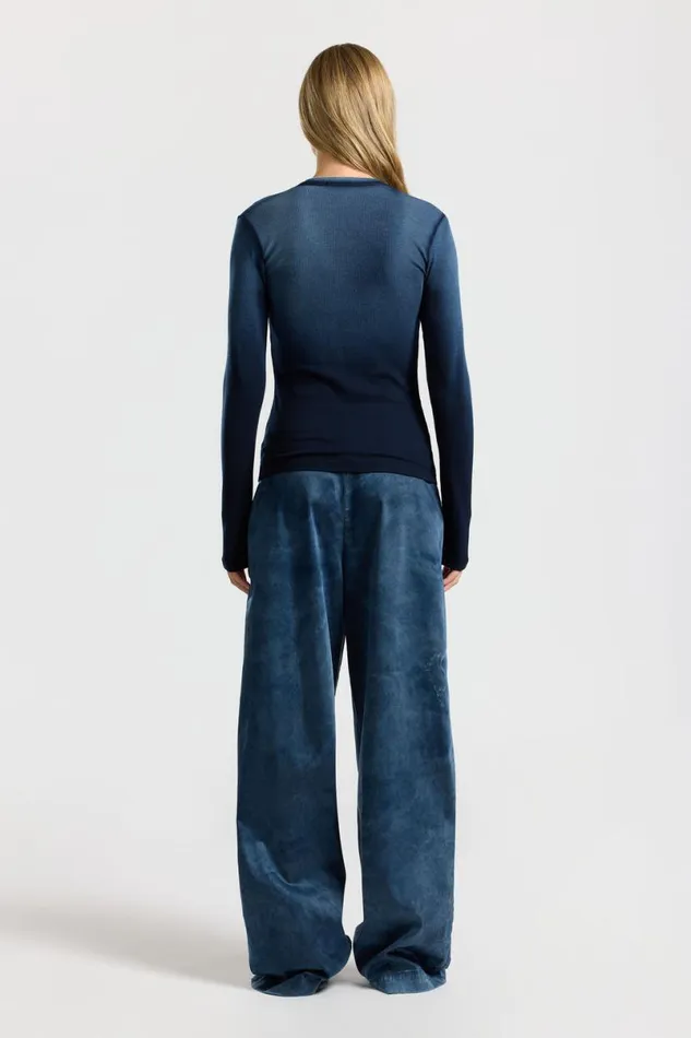 COTTON CITIZEN Verona UNeck Shirt Navy Cast Women Shirts COTTON CITIZEN Verona UNeck Shirt Navy Cast Women Shirts