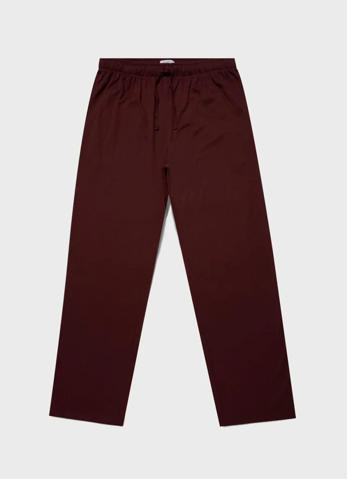 Cotton Modal Lounge Pant Maroon Men SUNSPEL Loungewear and Sleepwear