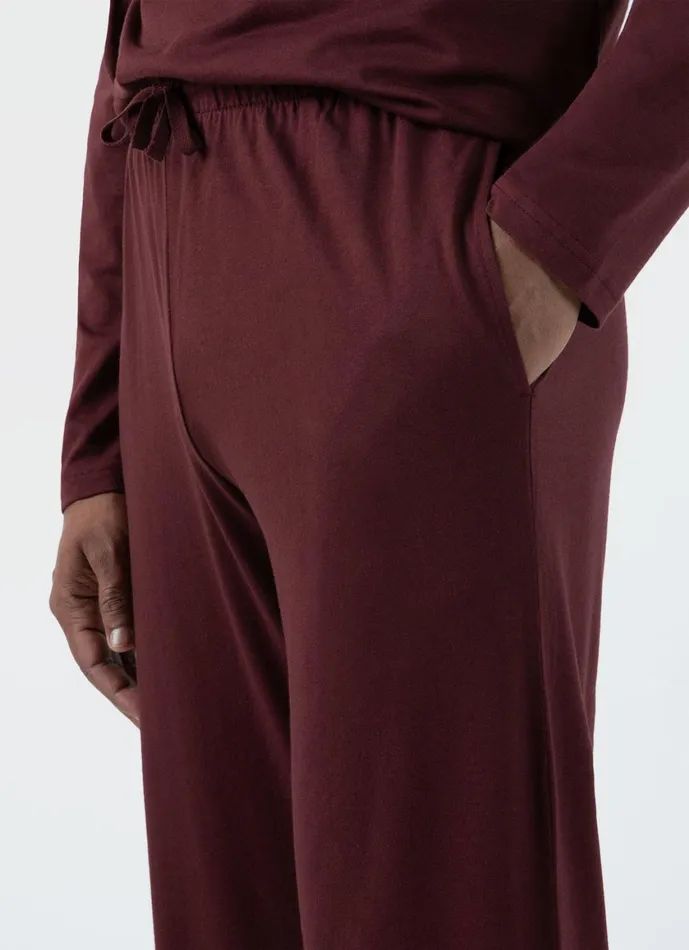 Cotton Modal Lounge Pant Maroon Men SUNSPEL Loungewear and Sleepwear
