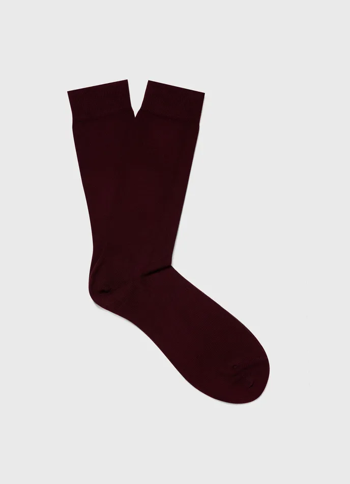 Cotton Socks Maroon Men Socks ussunspel
