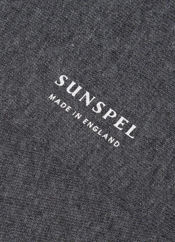 Cotton Socks Mid Grey Melange Men SUNSPEL Socks