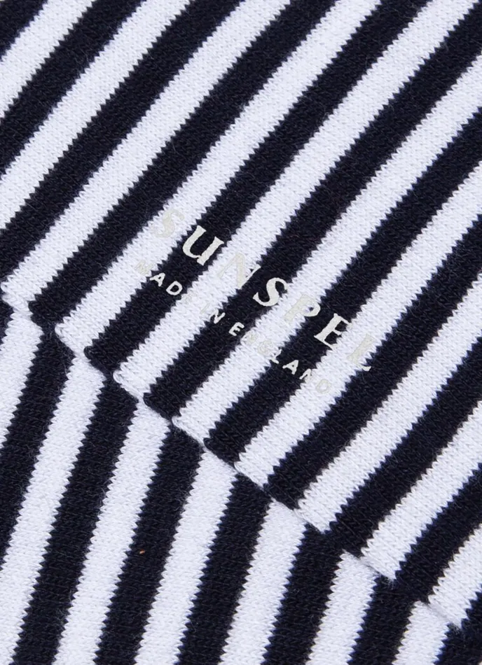 Cotton Socks Whitenavy English Stripe Men SUNSPEL Socks