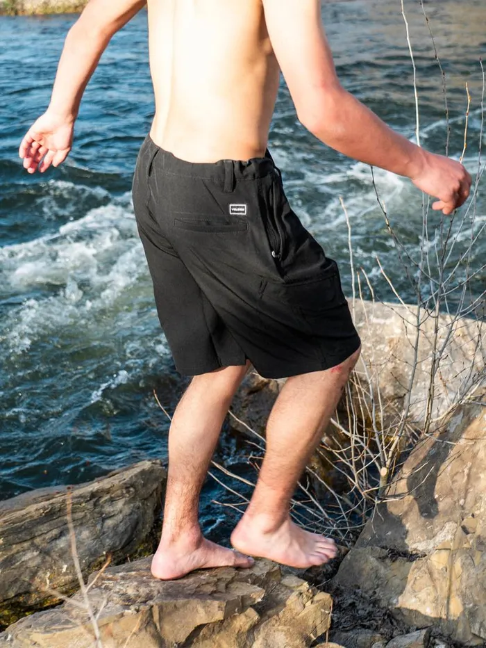 Country Days Hybrid Shorts 8211 Black Mens Volcom Hiking