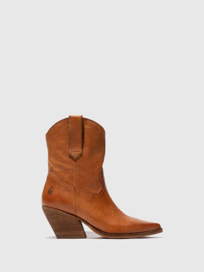 Cowboy Ankle Boots WOFY093FLY CAMEL Women Fly London Ankle Boots