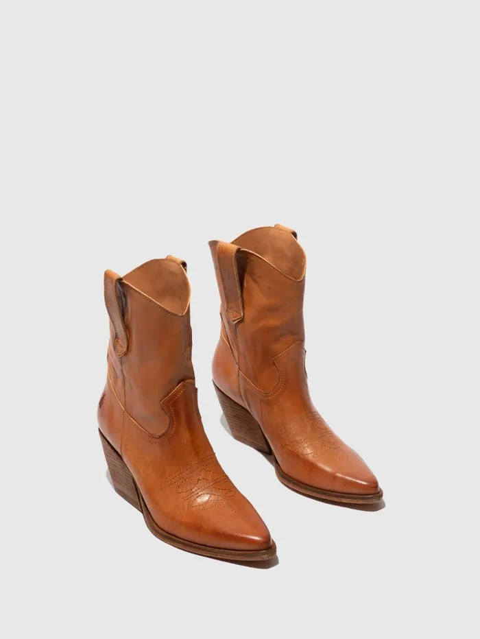 Cowboy Ankle Boots WOFY093FLY CAMEL Women Fly London Ankle Boots