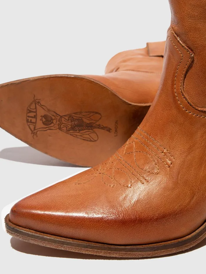 Cowboy Ankle Boots WOFY093FLY CAMEL Women Fly London Ankle Boots