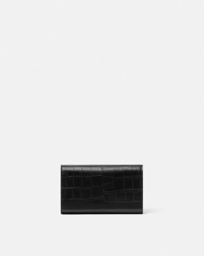 CrocEffect Medusa 03995 Crossbody Bag Blackgold Women Versace Shoulder and Crossbody
