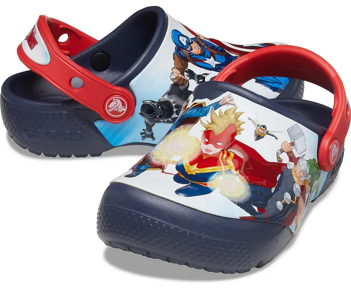 Crocs Kids Crocs Fun Lab Avengers Patch Clog Navy GirlsBoys Clogs