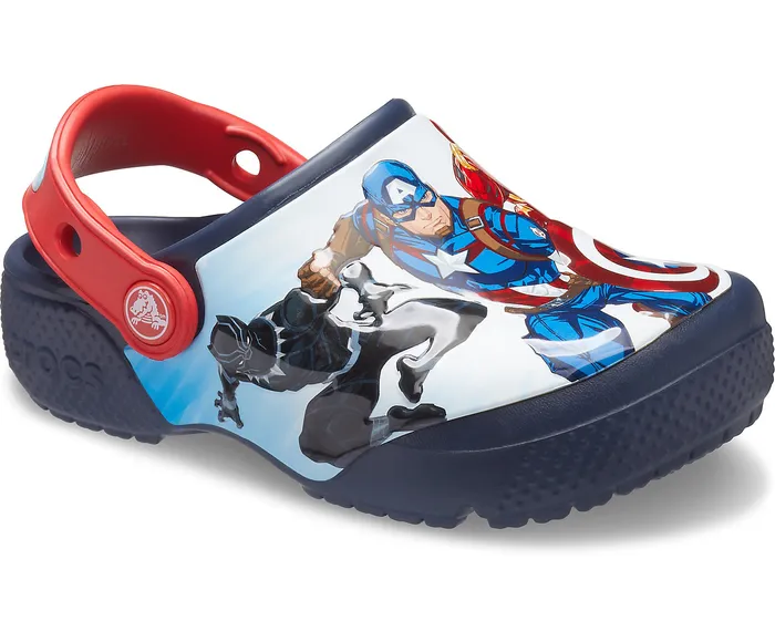 Crocs Kids Crocs Fun Lab Avengers Patch Clog Navy GirlsBoys Clogs