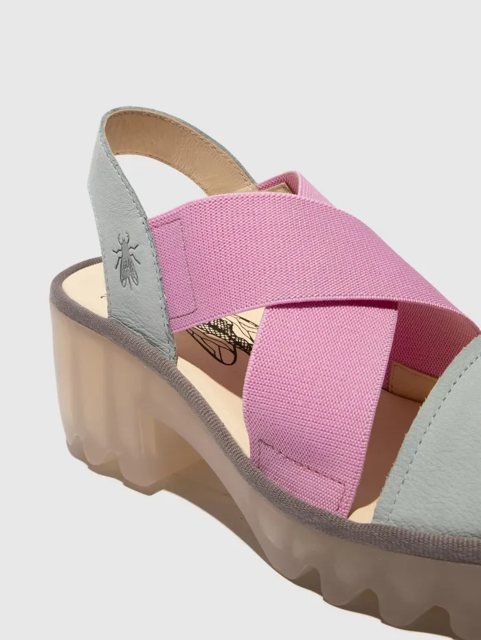 Crossover Sandals TAJI502FLY SKY BLUEBABY PINK Women Fly London Sandals