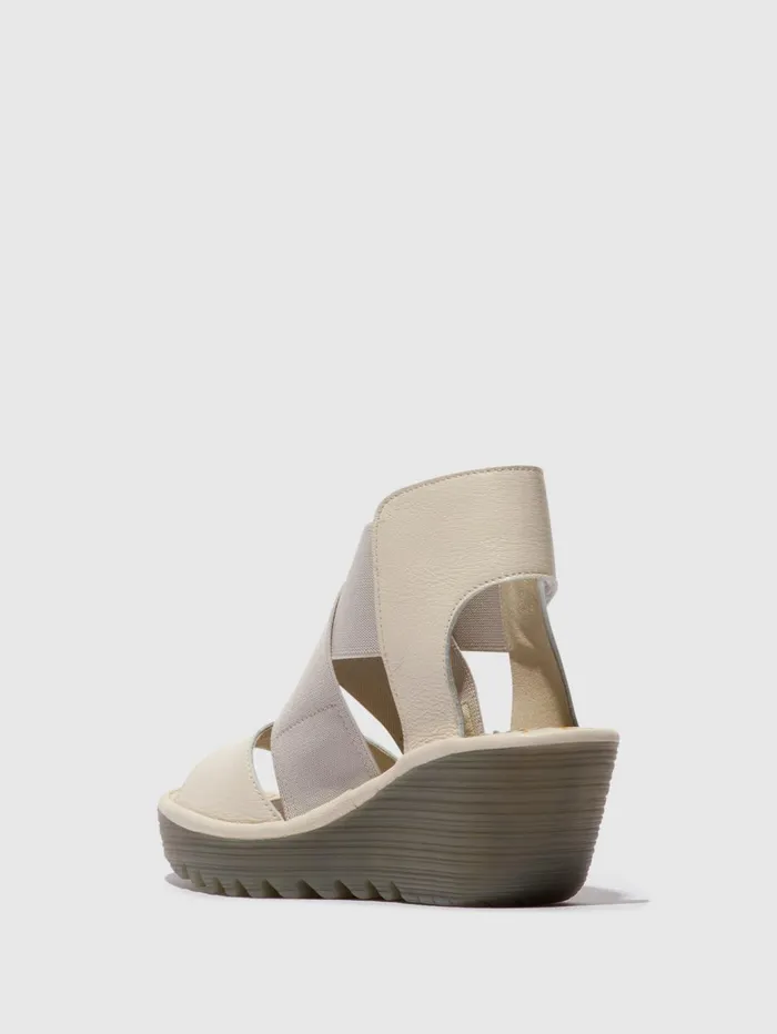 Crossover Sandals YUBA385FLY OFFWHITE Women Fly London Sandals