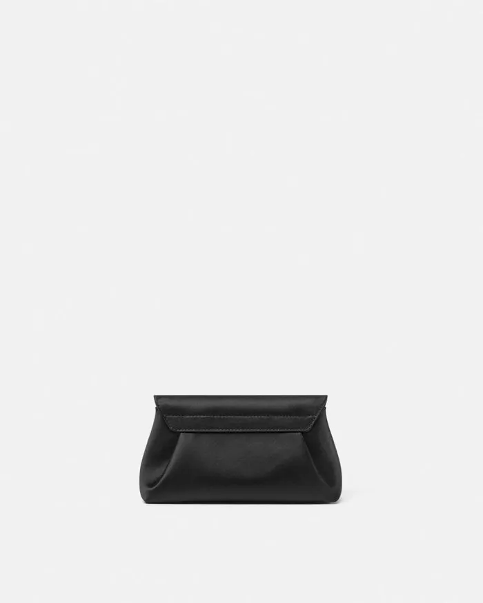 Crystal Gianni Ribbon Clutch Blacksilver Women Versace Mini Bags and Clutches