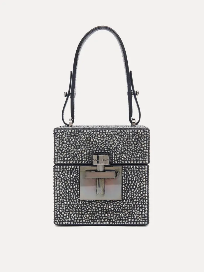 Crystal Pav Alibi Cube Graphite Women Oscar De La Renta Handbags