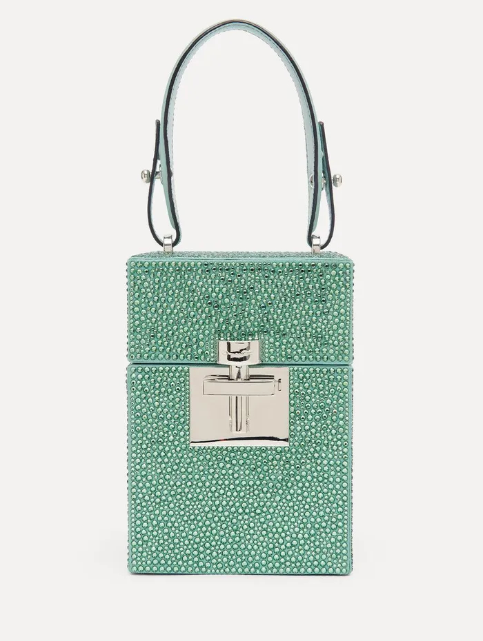 Crystal Pav Alibi Top Handle Bag Sage Women Oscar De La Renta Handbags
