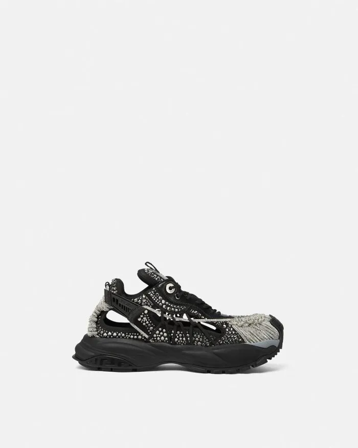 Crystal Versace Mercury MVS01 Trainers Black Men Versace Sneakers