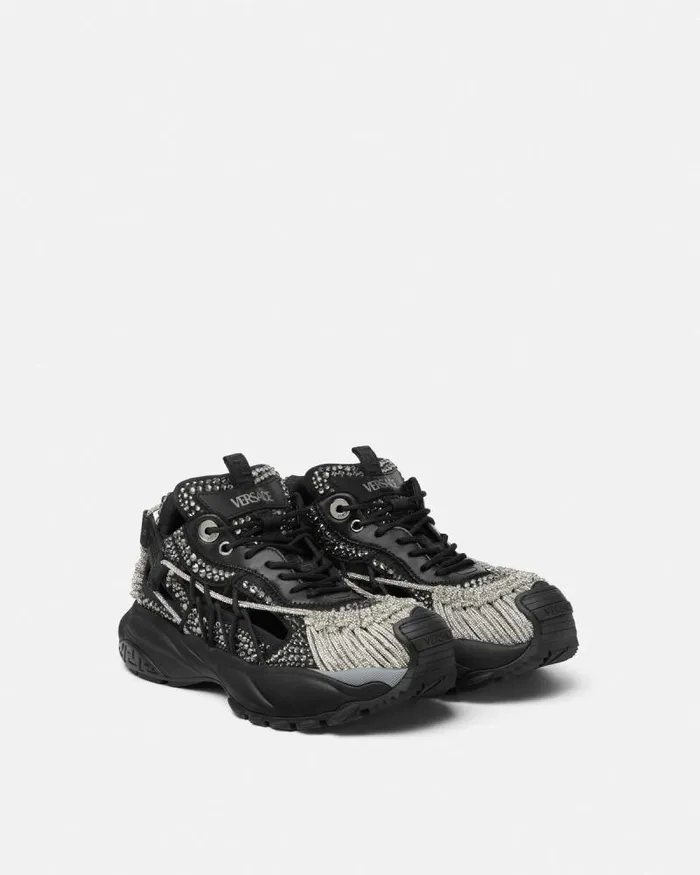 Crystal Versace Mercury MVS01 Trainers Black Men Versace Sneakers
