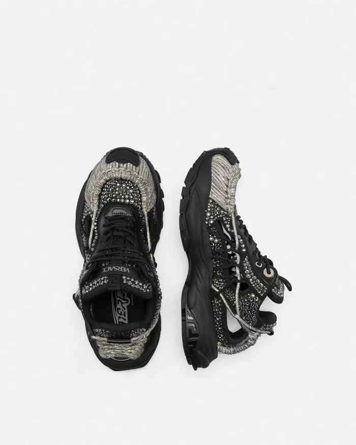 Crystal Versace Mercury MVS01 Trainers Black Men Versace Sneakers
