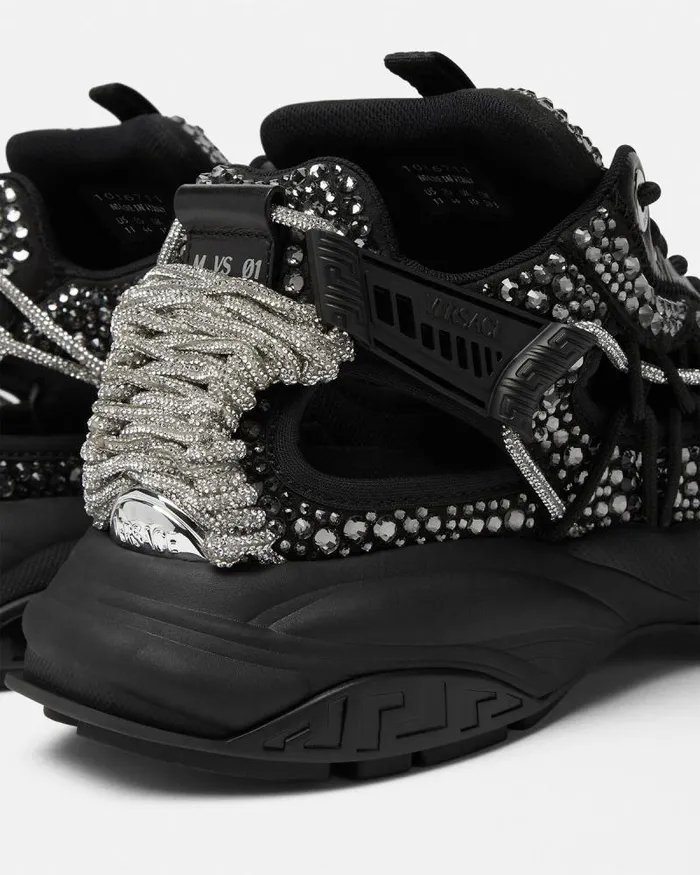 Crystal Versace Mercury MVS01 Trainers Black Men Versace Sneakers