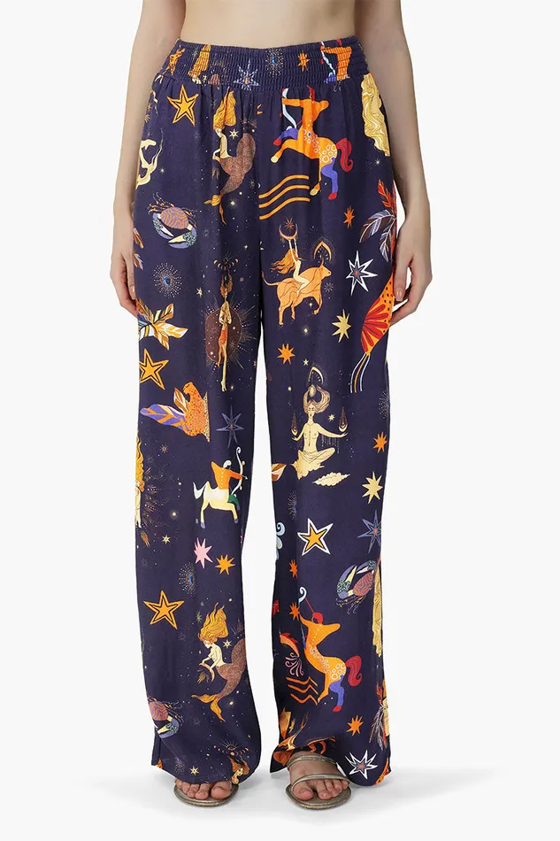 Dark Night Celestial Rpinted Pants Pants America and Beyond Women