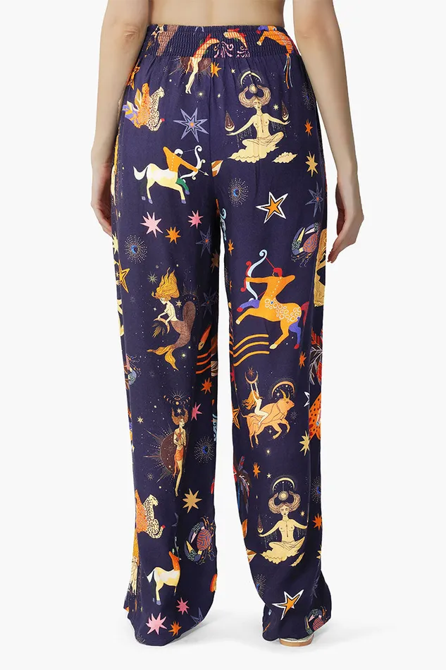 Dark Night Celestial Rpinted Pants Pants America and Beyond Women