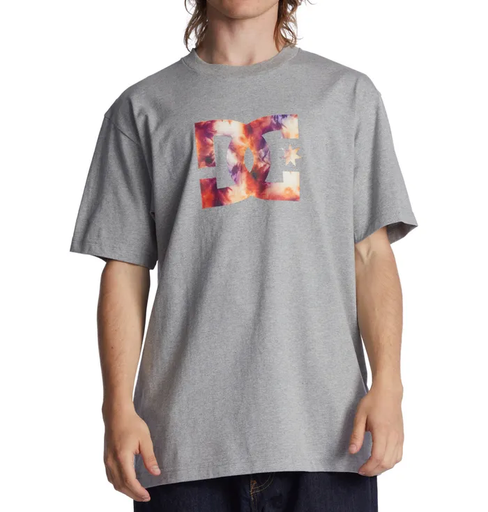 DC Shoes TShirts Men DC Star Fill Heritage TShirt heather greywarm ice dye